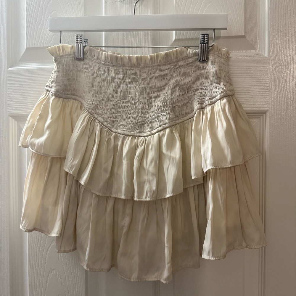 Cream ruffled Skirt